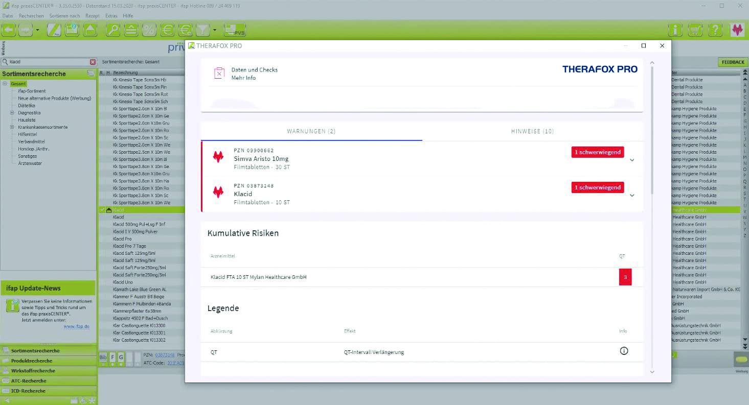 Therafox pro® | Arzneimitteltherapiesicherheits-Check | KIS System
